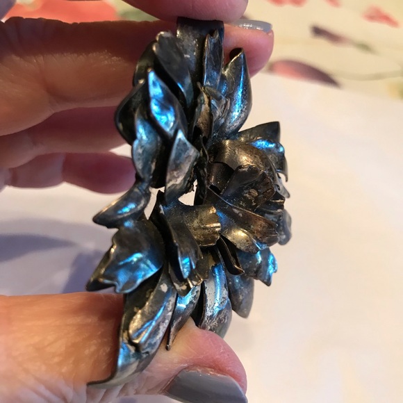 BRUTALIST LARGE METAL FLOWER VINTAGE LATE 1940s - Picture 5 of 10